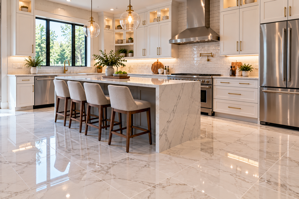 tiled kitchen